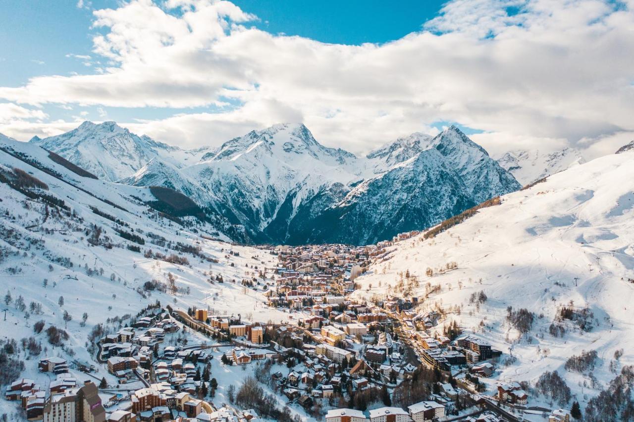 Hotel Cote Brune Les Deux Alpes Bagian luar foto