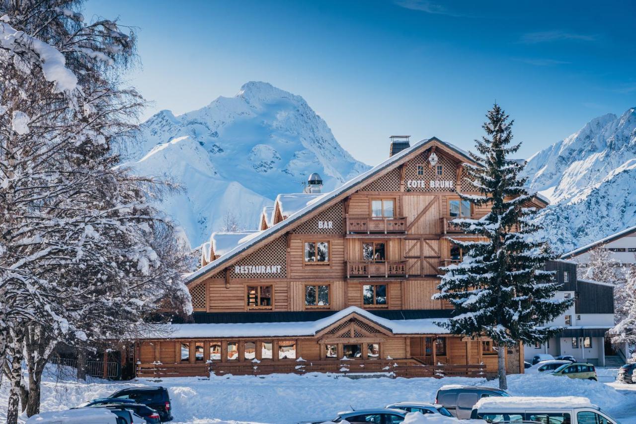 Hotel Cote Brune Les Deux Alpes Bagian luar foto